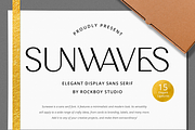 Sunwaves - Advertisement Font, a Sans Serif Font by RockboyStd (Thumbnail 1 of 12)