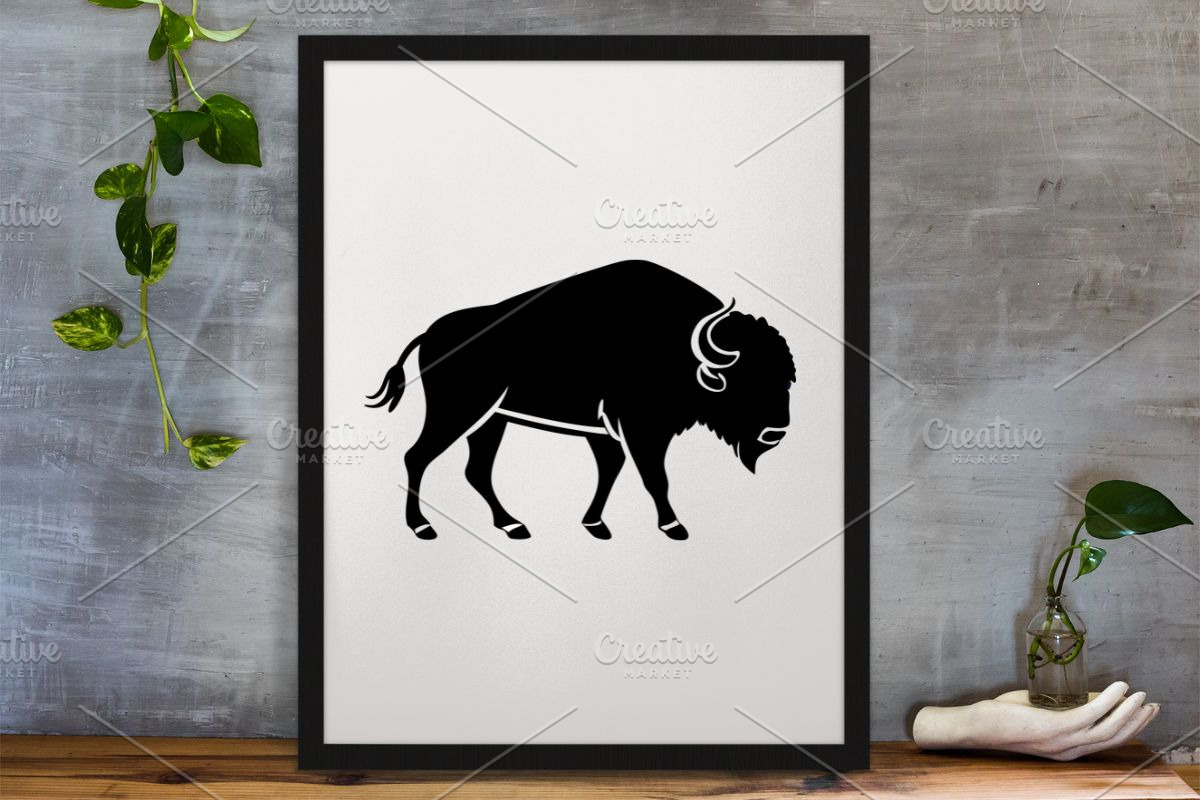 Bison Silhouette SVG, an Animal Illustration by newminddesign (Photo 3 of 3)