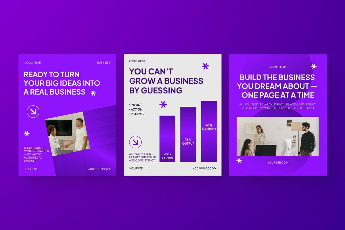 Business Planner Instagram Post, a Social Media Template by SquidPixey (Photo 3 of 6)