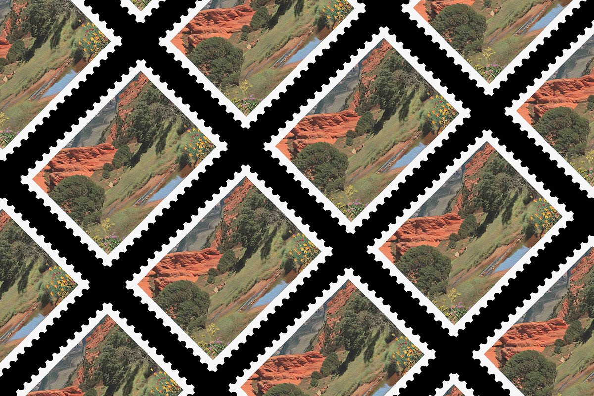 Postage Stamp Mockup Diagonal Grid, a Product Mockup by Design Squad (Photo 4 of 4)