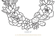 HOME PLANTS AND CACTI LINE ART, an Object Illustration by Kate Art (Thumbnail 7 of 10)