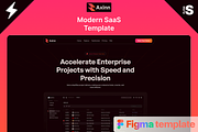 Axinn - Figma Modern SaaS Template, a Landing Page Template by Flow Samurai Templates (Thumbnail 1 of 12)