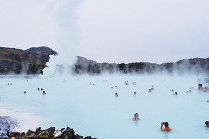 Blue lagoon stock photo containing iceland and hot springs