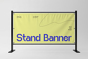 Street Stand Banner Mockup, an Advertising Mockup by PixelWink (Thumbnail 1 of 2)