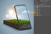 Digital or online farming concept, a Technology Illustration by Nomad (Thumbnail 4 of 4)