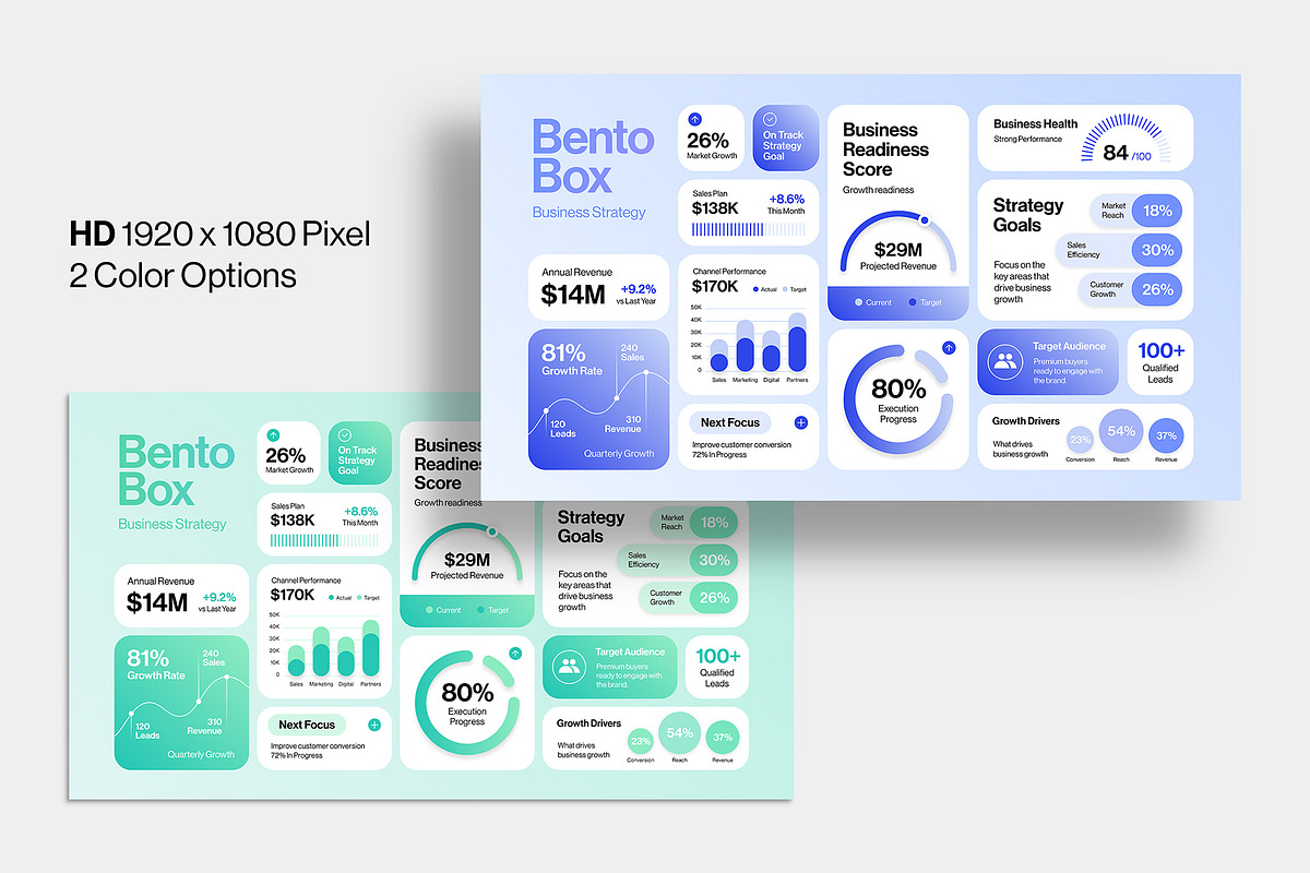 Bento Box Business Infographics, a Presentation Template by BrandPacks (Photo 3 of 6)