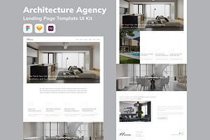 Architecture Agency Landing Page, an UI Kit Template by Betush