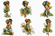 Whimsical Spring Fairy Clipart Png, an Illustration by Craft Nest (Thumbnail 4 of 10)
