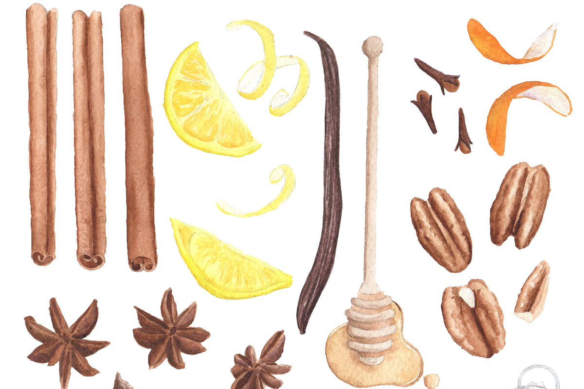 Cozy Baking Watercolor Kit, an Illustration by Instinct Design Co (Photo 2 of 3)