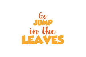 Go Jump In The Leaves Fall Sticker