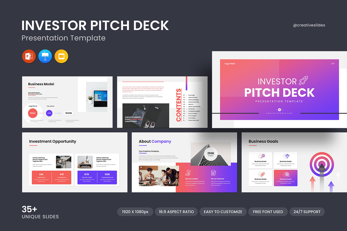 Investor Pitch-Deck Presentation, a Presentation Template by CreativeSlides