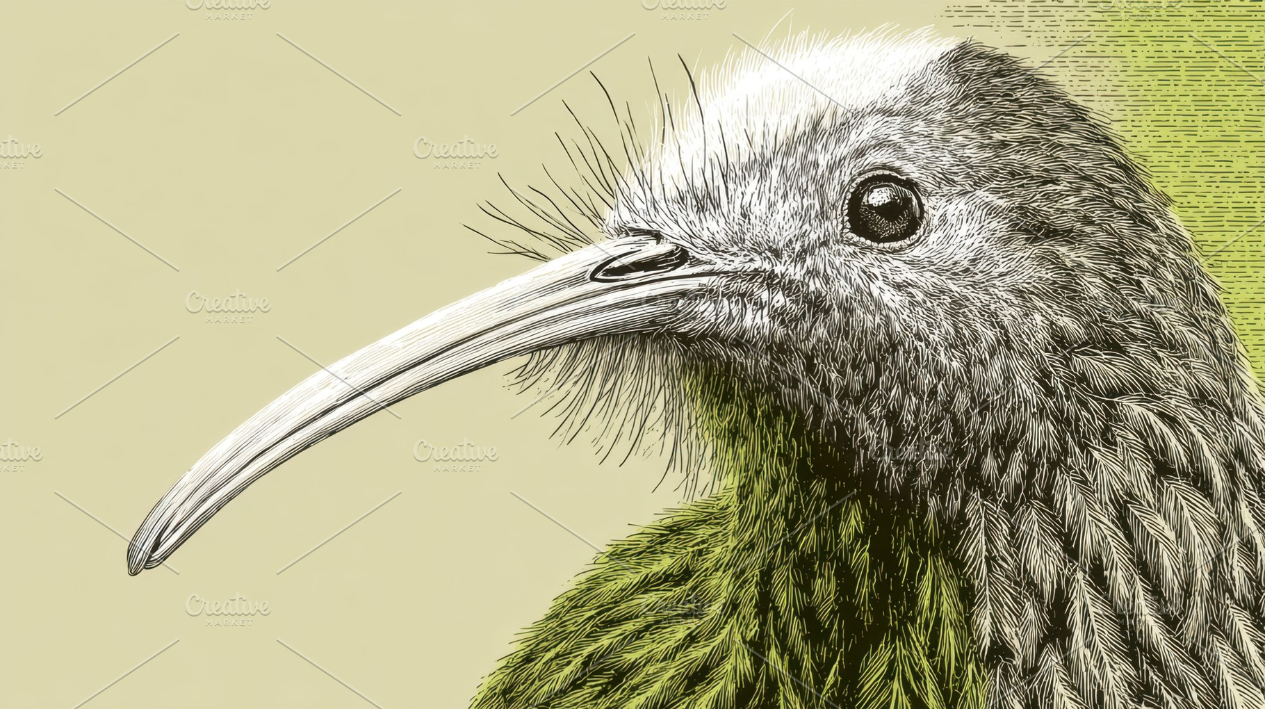 Bird with long beak in close up view, a Photo by Beautiful things
