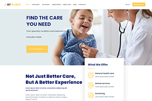 GT Clinic - Hospital WordPress Theme