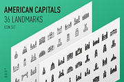 American Capitals - Landmark Icons, an Outline Icon by Jozsef Balazs-Hegedus (Thumbnail 1 of 6)