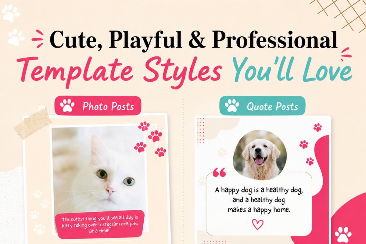 Pet Social Media Canva Templates, a Social Media Template by Local Marketing Templates (Photo 5 of 8)
