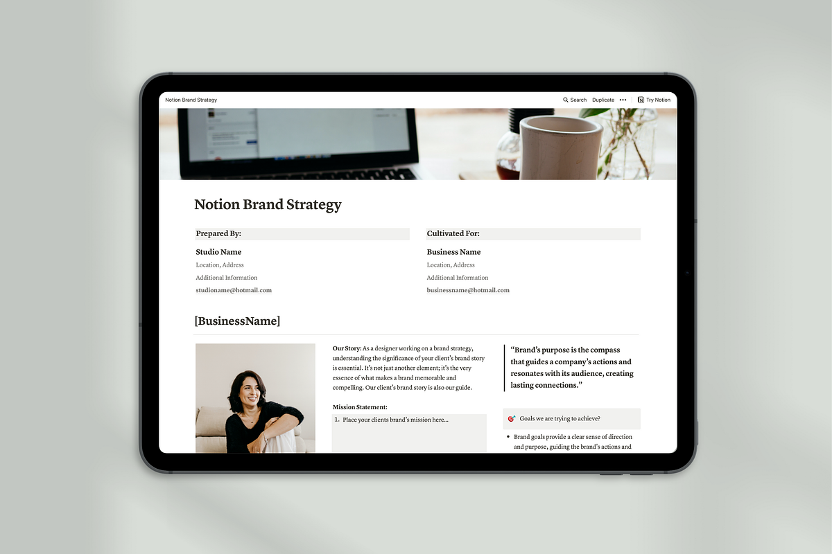 Essential Notion Branding Kit, a Templates & Theme by SelwynGoodman (Photo 5 of 11)