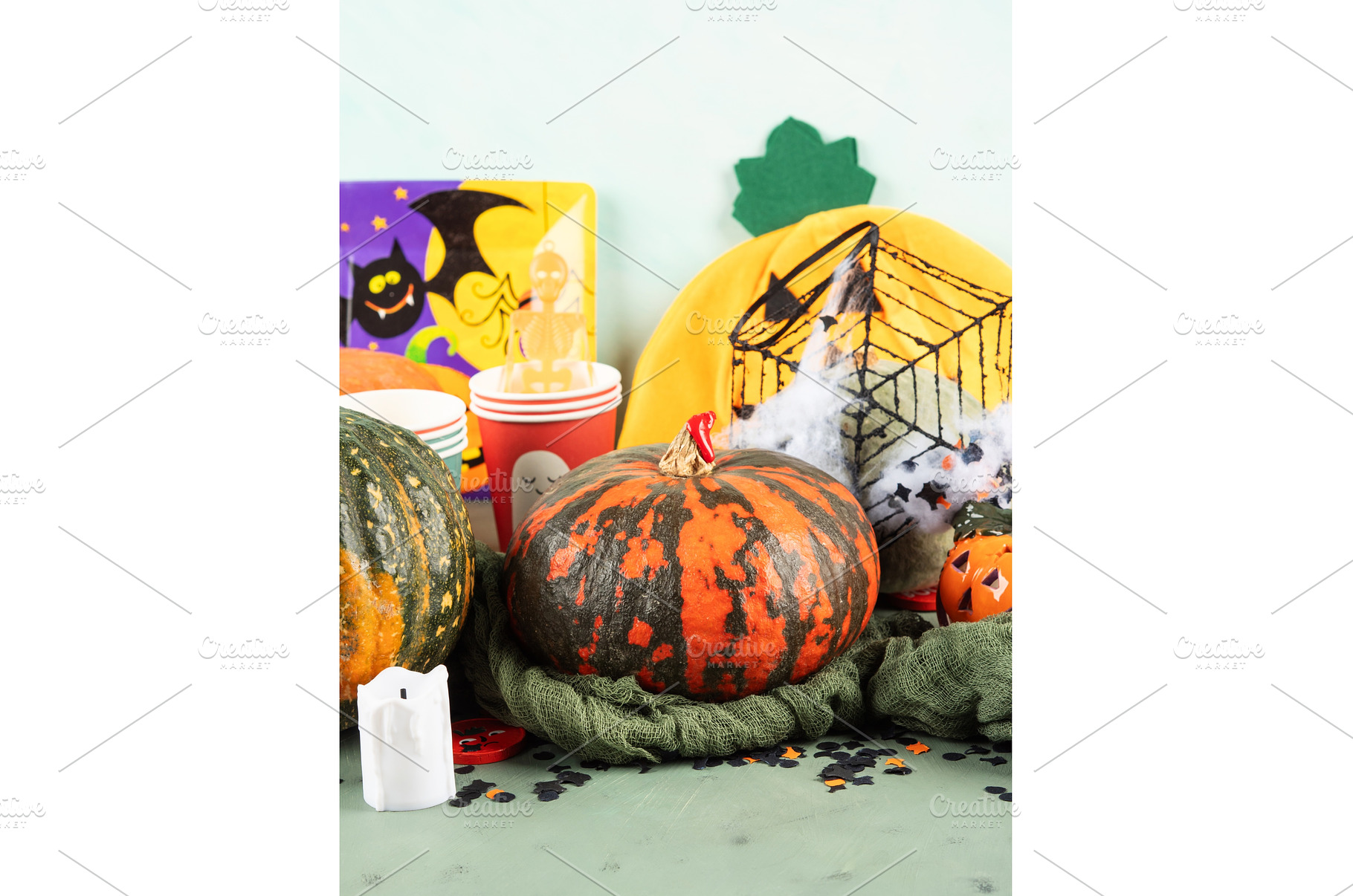 Halloween party setting with, a Holiday Photo by Lifemorning