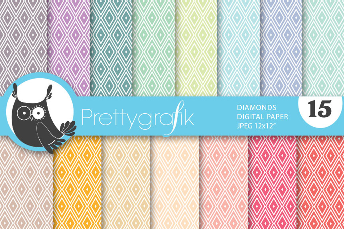 diamond harlequin digital paper