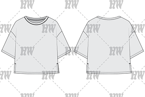 Unisex Boxy Tee Fashion Flat