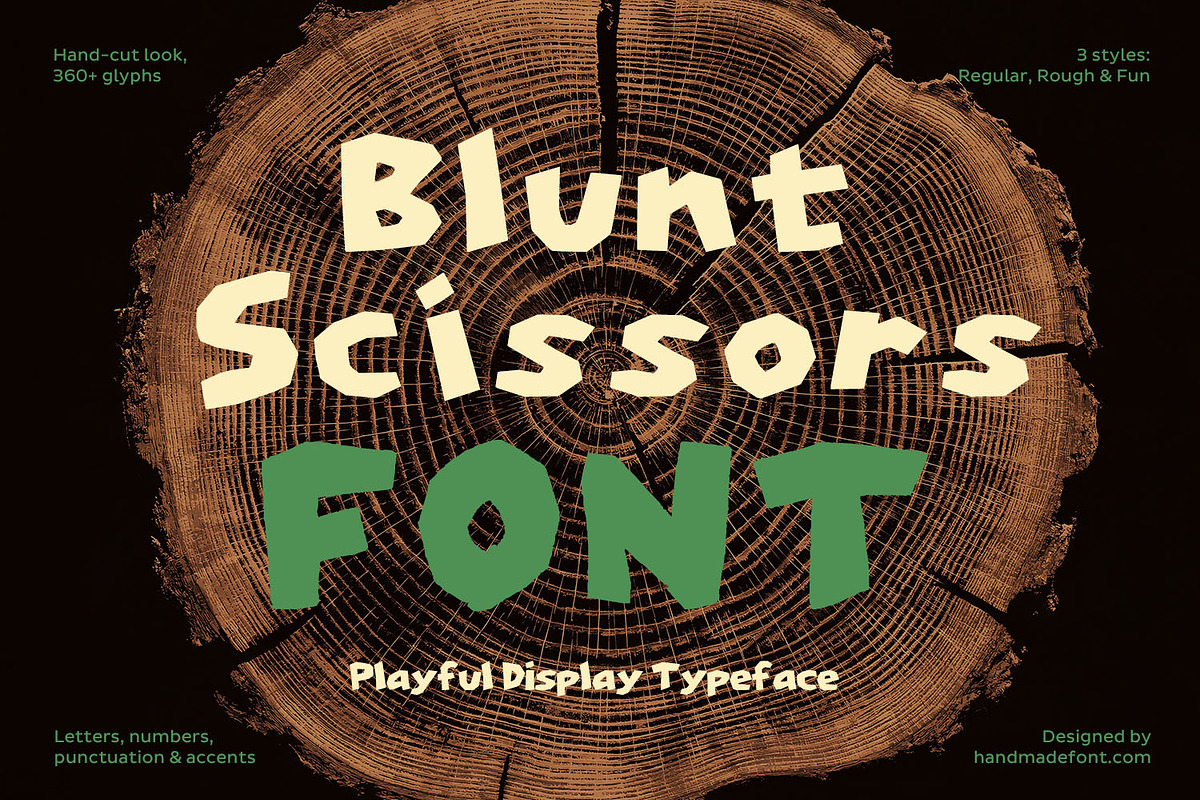 Blunt Scissors Font, a Sans Serif Font by Handmadefont (Photo 1 of 16)