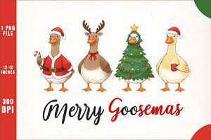 Funny Christmas Png Silly Goose PNG, an Illustration by SinaCreation