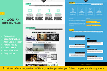 4WOW - Clean and Fun Responsive HTML