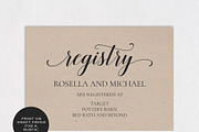Registry Cards Editable SHR458, an Invitation Template by Shafura_Wedding (Thumbnail 2 of 5)