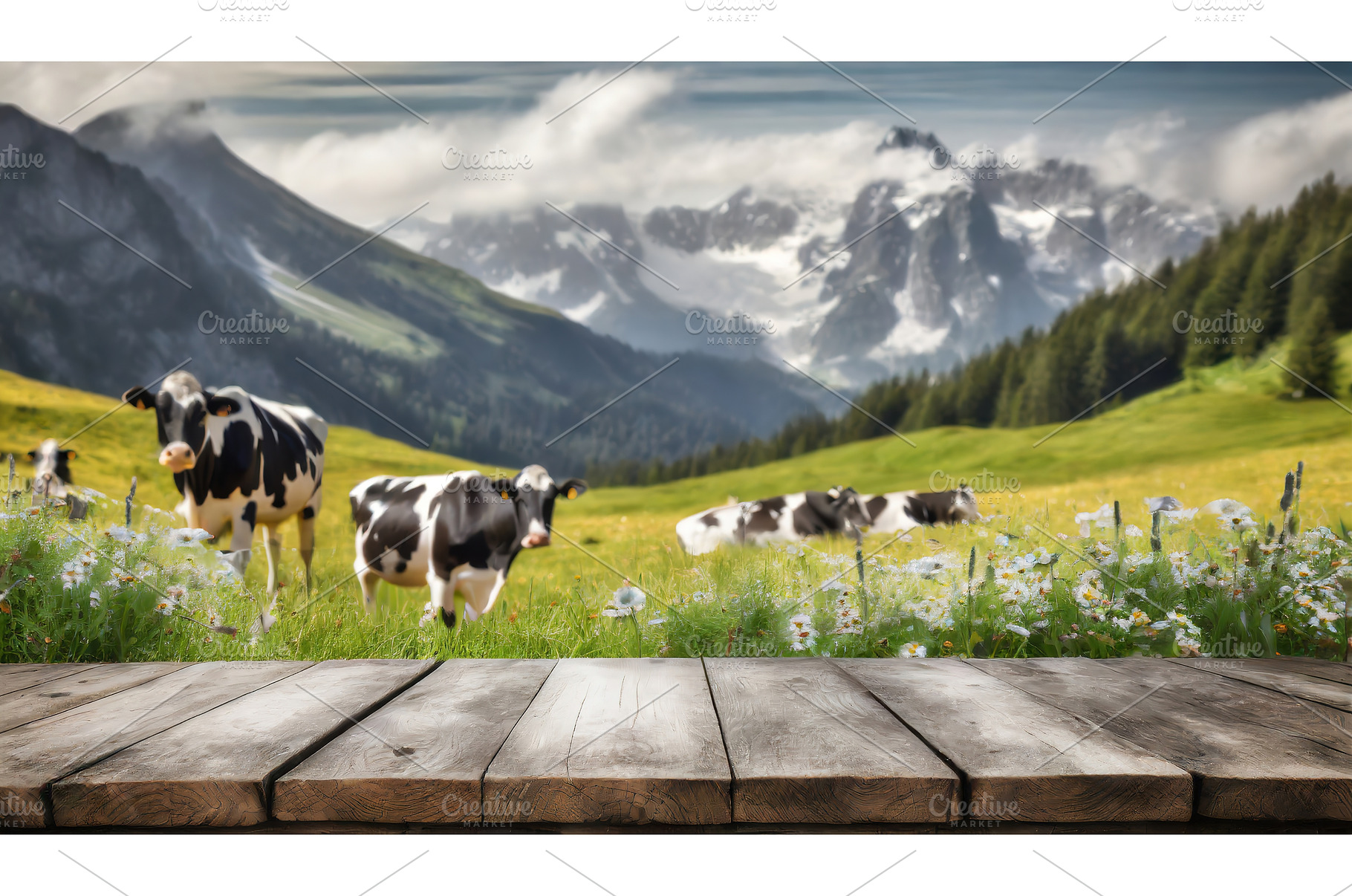 A serene alpine meadow with grazing, an Animal Photo by Igor Tichonow