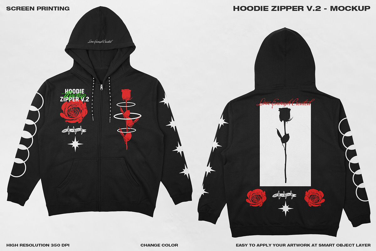 Hoodie Zipper V.2 - Mockup, a Hoody Mockup by DaldSgh (Photo 2 of 15)