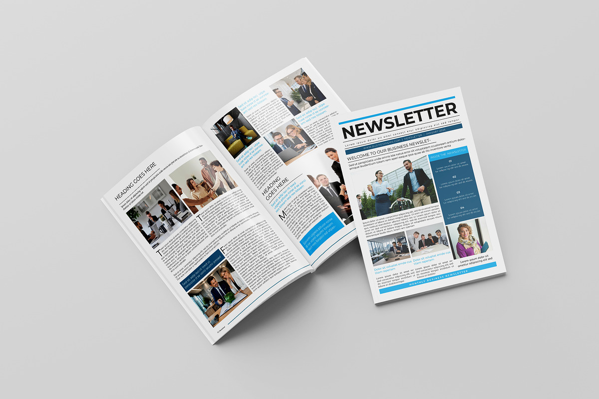 Corporate Business Newsletter, a Brochure Template by retrographix (Photo 7 of 9)