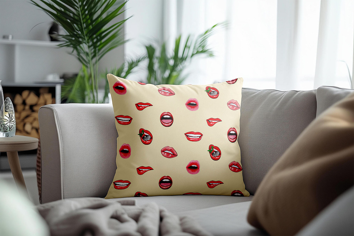 Sexy Red Lips Clipart – PNG Set, a Decorative Illustration by NatArt (Photo 14 of 15)