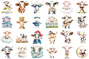 Funny Cows Clipart Cute Cow Png Farm, an Illustration by Sublimation Artist (Thumbnail 2 of 6)