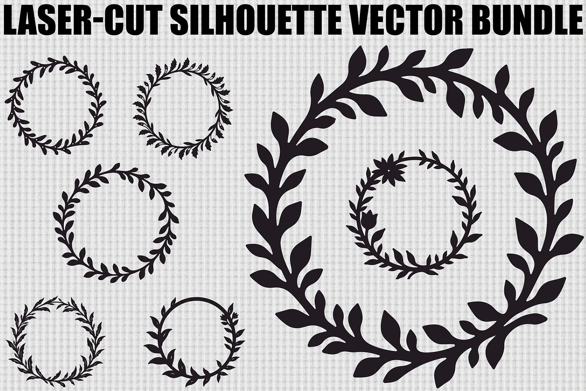 Elegant Leaf Wreath Frame Bundle, an Illustration by Designs_River (Photo 1 of 9)