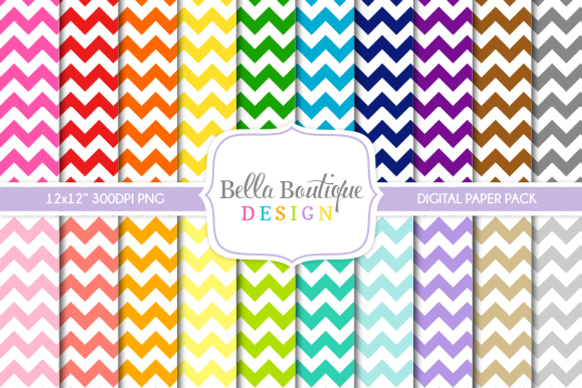 Seamless Thick Chevron Patterns, a Pattern Graphic by Bella Boutique Design