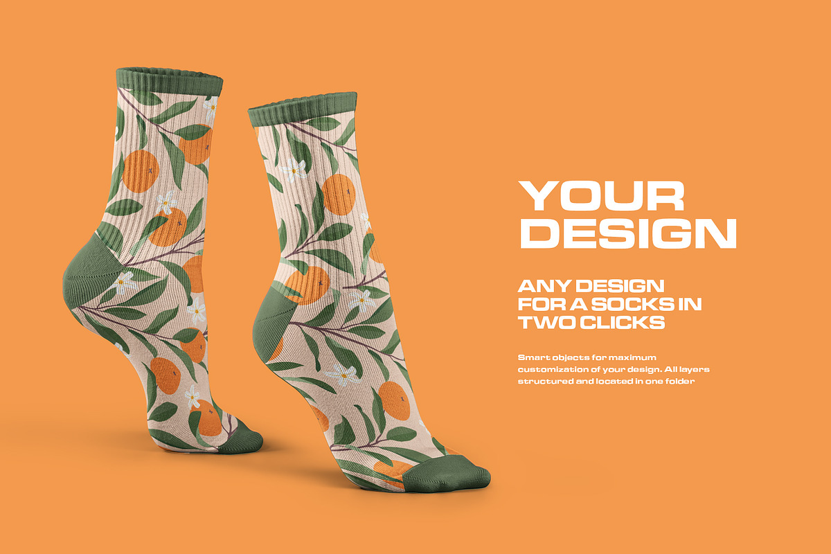 Mockups High Socks in the 3D Style, a Bottom Mockup by Grow Design Craft Studio (Photo 4 of 7)