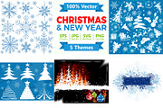 Christmas and New Year Backgrounds, a Decorative Illustration by TAlex (Thumbnail 1 of 7)