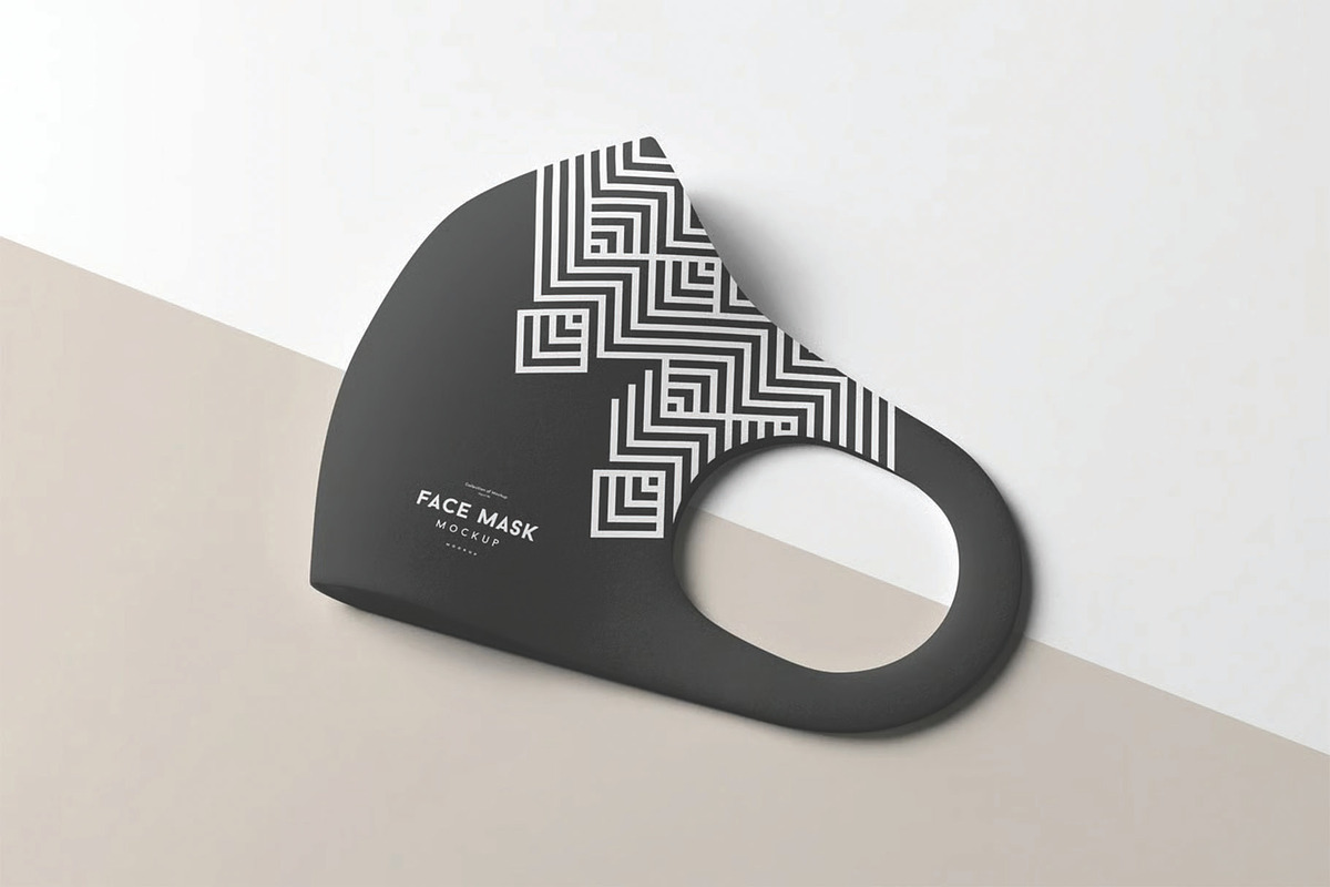 Fabric Face Mask Mockup Template, a Mask Mockup by DesignRushMarket (Photo 10 of 12)