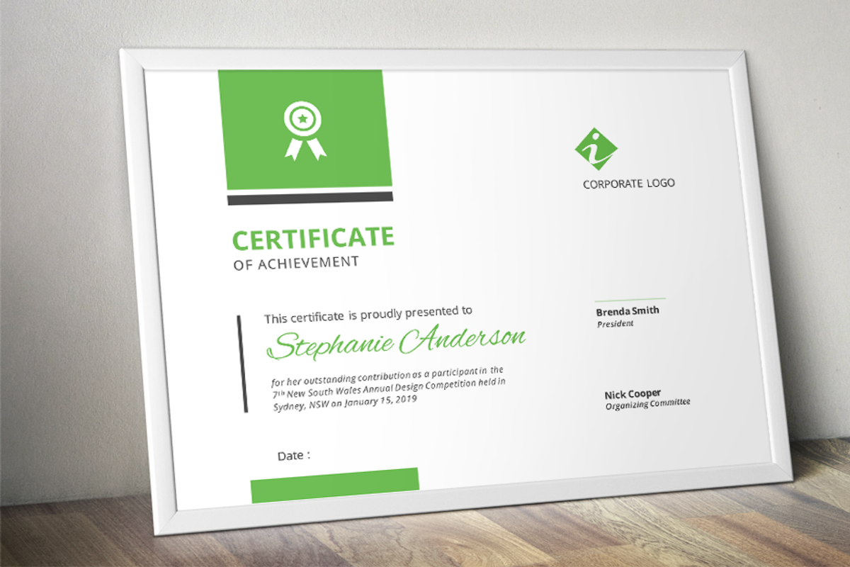Bar certificate docx template, a Stationery Template by Inkpower (Photo 3 of 6)