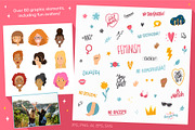 Feminism, letterings+graphics, an Education Illustration by Nina's Illustration Shop (Thumbnail 5 of 6)
