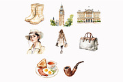 Watercolor Hello London Clipart, an Illustration by Design Market (Thumbnail 4 of 4)