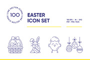 Easter Line Icon Set, an Outline Icon by iStar Design (Thumbnail 1 of 5)