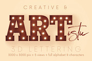 Marquee Lights - 3D Lettering, a Graphic by MIIM (Thumbnail 5 of 8)