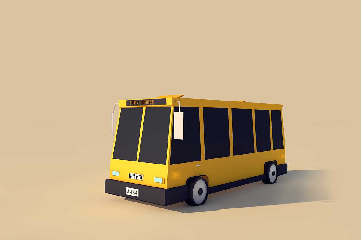 Low Poly City Cars Vehicles Pack, a Cars & Vehicle 3D Model by Anton Moek (Photo 7 of 26)