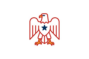 American Eagle Patriotic Badge Icon, a Branding & Logo Template by Vectorium Studio