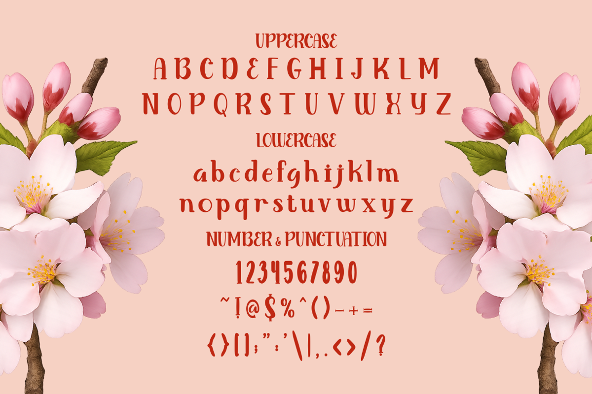 Blooming Pages Spring Font, a Font by PutraCetol Studio (Photo 5 of 5)