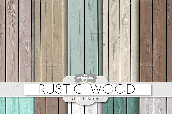 Rustic wood digital paper preview 3