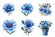 Blue Watercolor Cornflower Clipart, an Illustration by CreationArt (Thumbnail 5 of 5)