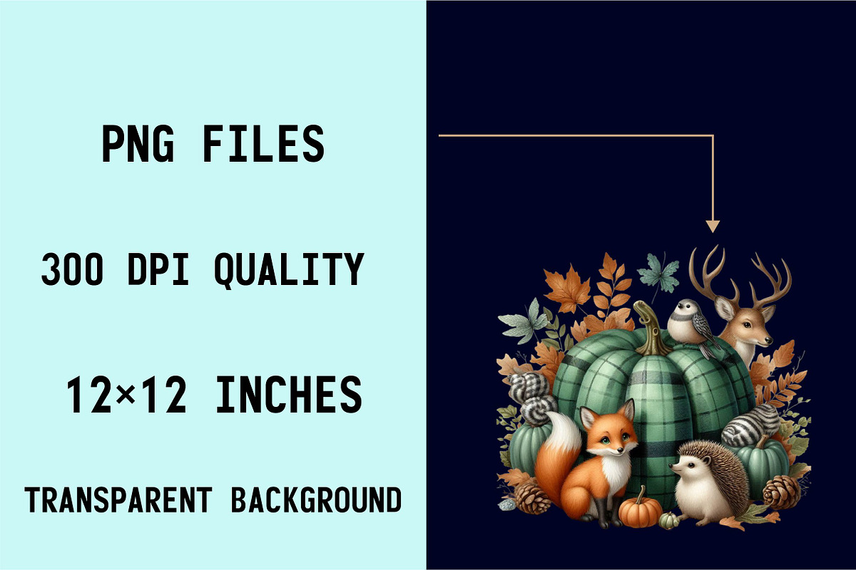 Plaid Pumpkin Clipart Set  Sublimat, an Illustration by SVGArt (Photo 7 of 8)