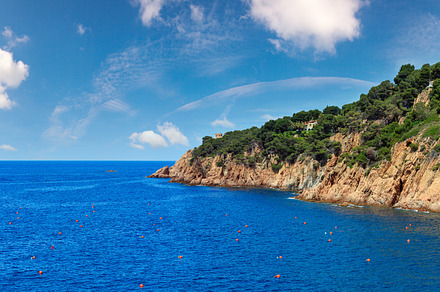 Tamariu bay summer coast view with boats, Costa Brava in Catalon, a Nature Photo by YuriyB