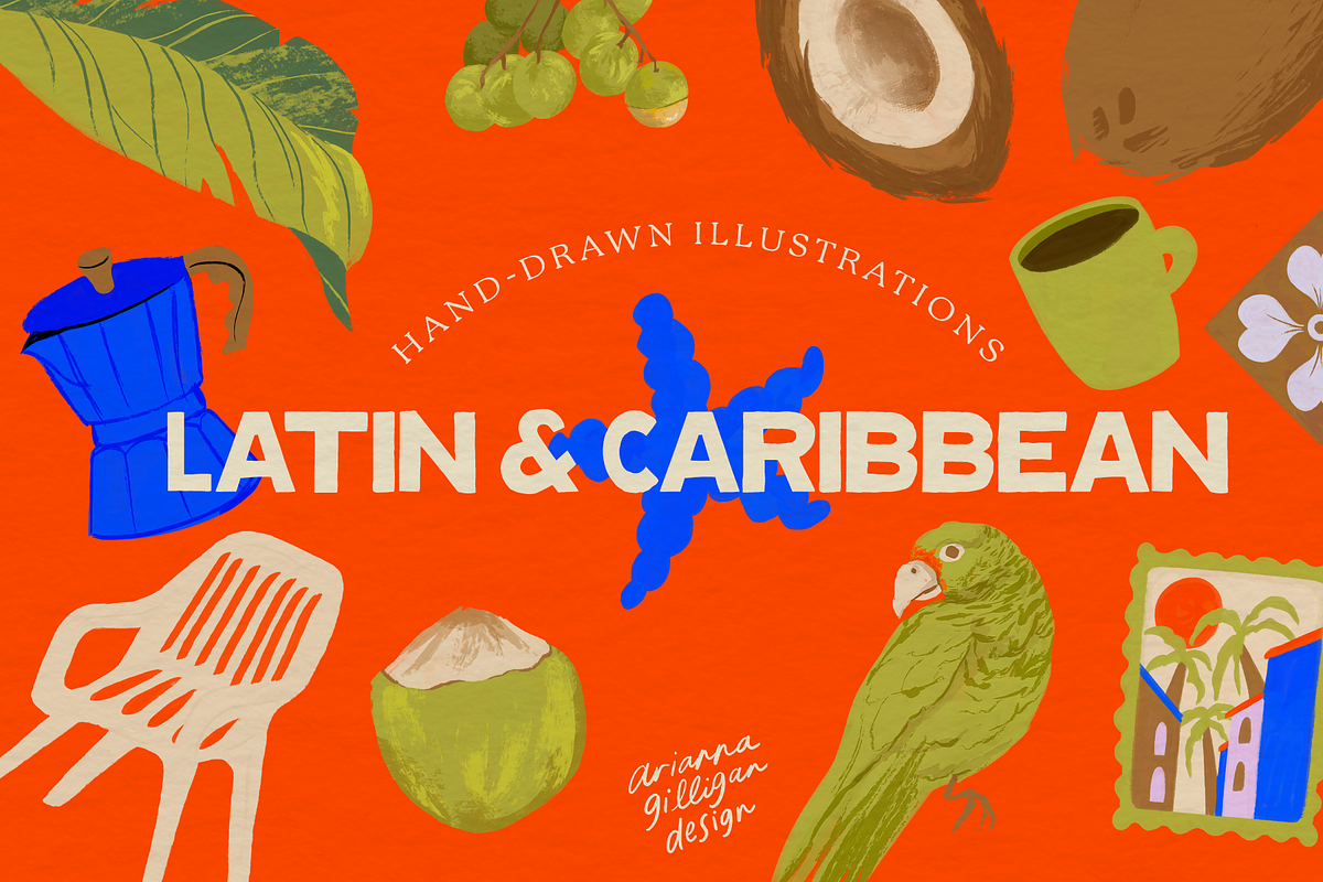 Latin & Caribbean Inspired Clipart, an Illustration by Drawn By Arianna (Photo 1 of 5)